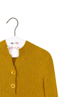 Acidic mustard marl ribbed polo sweater  image