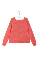 Red melange oversized sweater  image