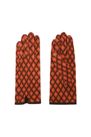 Caramel Diamond Pattern Gloves  image