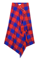 Red and Blue Plaid Wrap Handkerchief Skirt  image