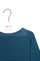 Blue and bottle green striped sweater  image