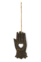 Metallic Votive Heart In Hand Decoration  image