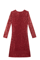 Wine Sequin Mini Dress  image