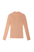 Pale Copper Ribbed Polo Sweater  image