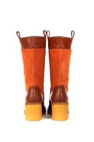 Caramel Suede and Leather Boots  image