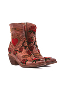 Love and Roses Velvet Embroidered Ankle Boots  image