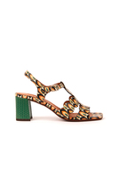 Abstract printed leather sandals  image