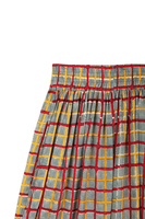 Tulip embroidered checked skirt  image
