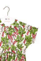 Berry and leaf print midi dress  image