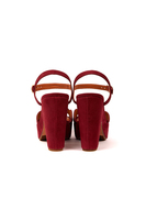 Pomegranate suede platform sandals  image