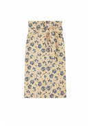 Blue floral print pencil skirt  image