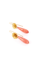 Floral Peach Drop Earrings  image