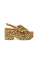 Leopard Print Ponyskin Platform Sandals  image