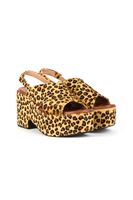 Leopard Print Ponyskin Platform Sandals  image
