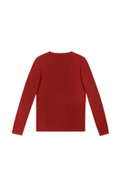 Cranberry Red Pointelle Sweater  image