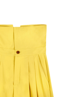 Mustard yellow trousers with folded waistline  image
