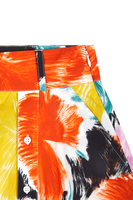 Bold abstract floral print skirt image