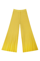 Sunny yellow polka dot print palazzo trousers  image