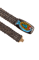 Elasticated Belt with Painted Fish Buckle  image