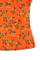 Orange Ditsy Floral and Tiger Print Reversible Gilet  image