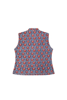 Navy Floral Vine and Tiger Print Reversible Gilet  image