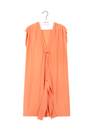 Peach Silk Midi Tunic Dress  image