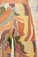 Earth tone jacquard knit trousers  image