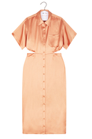 Pale copper long shirtdress with open back  image