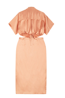 Pale copper long shirtdress with open back  image
