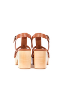 Caramel Brown Clog T-Strap Shoes image