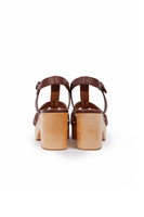 Brown Clog T-strap Sandals  image