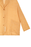 Beige oversize textured jacket  image
