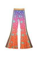 Star print flared trousers image