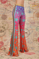 Star print flared trousers image