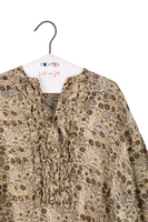 Brown Ditsy Floral Print Blouse  image