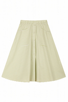 Mint green striped skirt  image