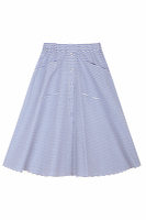 Royal blue striped skirt  image