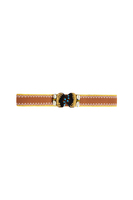 Caramel Brown and Yellow Elasticated Belt  image