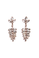 Sparkly Clear Leaf Drop Earrings  image