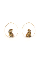 Leopard Hoop Earrings image