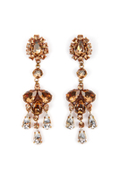 Sparkly Caramel Brown Chandelier Earrings image