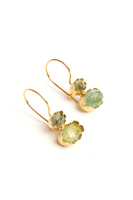 Pale Green Stone Drop Earrings  image