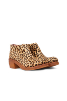Leopard print ponyskin ankle boots image