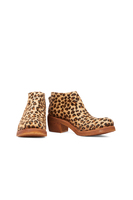 Leopard print ponyskin ankle boots image