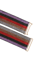 Multicoloured elasticated striped heart belt image