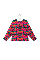 Multicoloured flame print blouse image