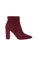 Burgundy suede ankle boots image