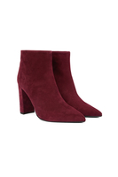 Burgundy suede ankle boots image