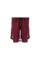 Burgundy suede ankle boots image