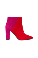 Two tone berry suede ankle boots image